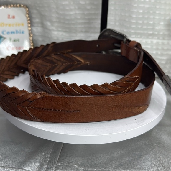 (H) COLE HAAN, women's vintage braided leather belt, made in Italy, size 40 - Picture 5 of 14